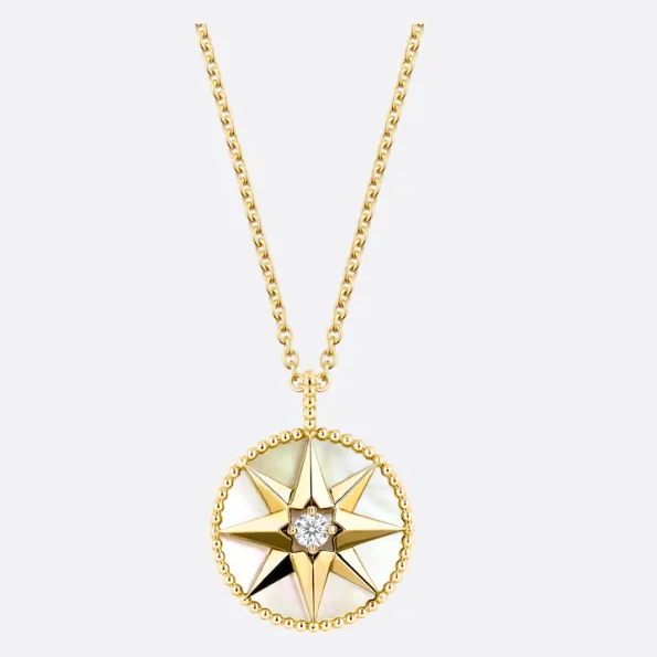 Large Compass Necklace Dupe