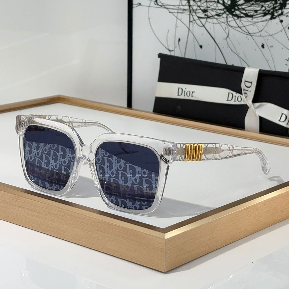 Dior Mirror Leg Stereoscopic Logo sunglasses Top quality (Replica）