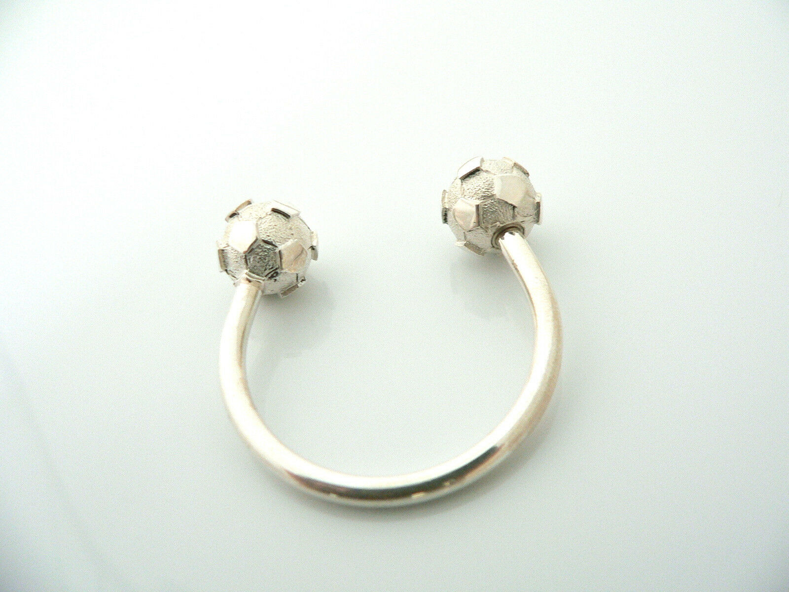 Tiffany & Co Silver Soccer Ball Key Ring Keychain Sports Lover Gift