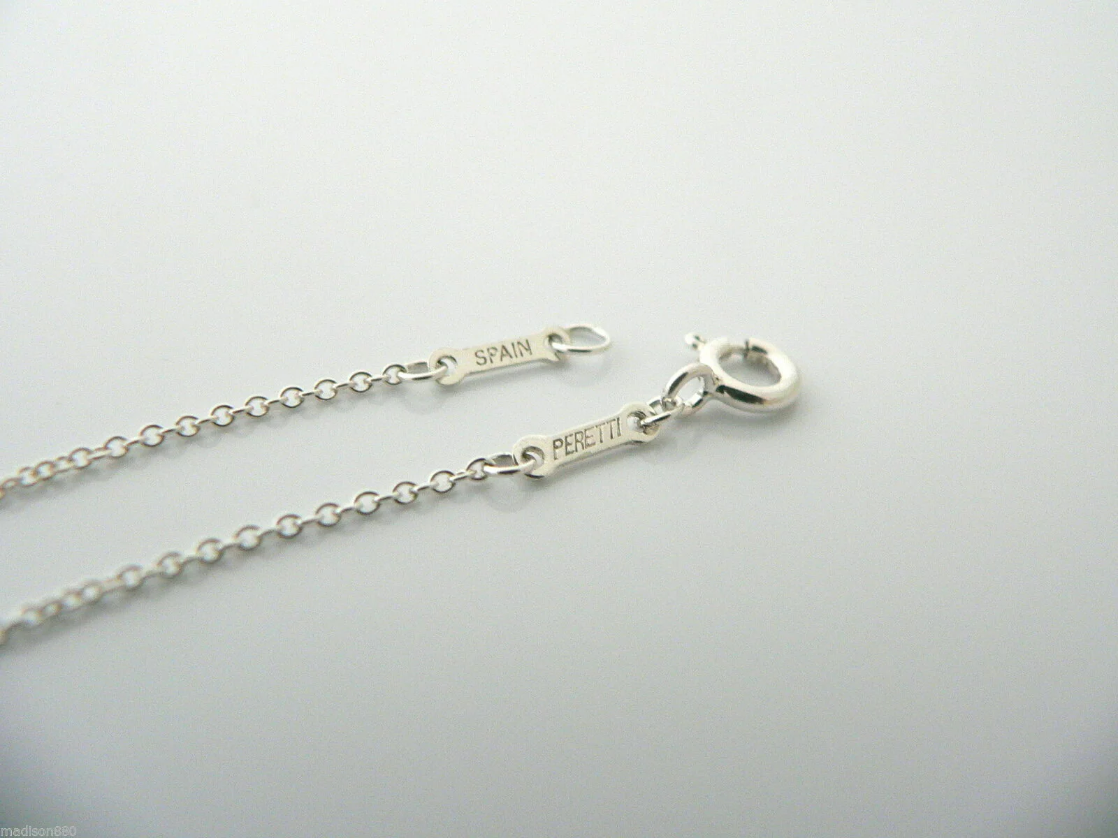 Tiffany & Co Silver Apple Necklace Pendant Chain Gift Teacher Love 18 Inch Long