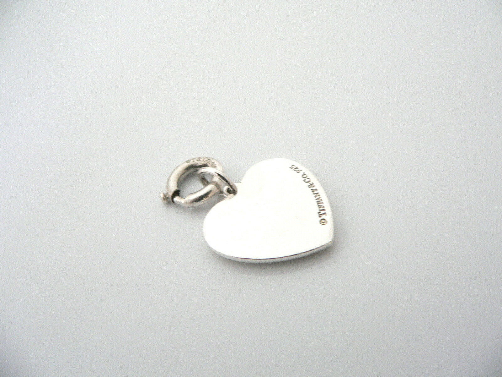Tiffany & Co Silver Love Heart Bead Pendant Clasp Charm 4 Necklace Bracelet Gift