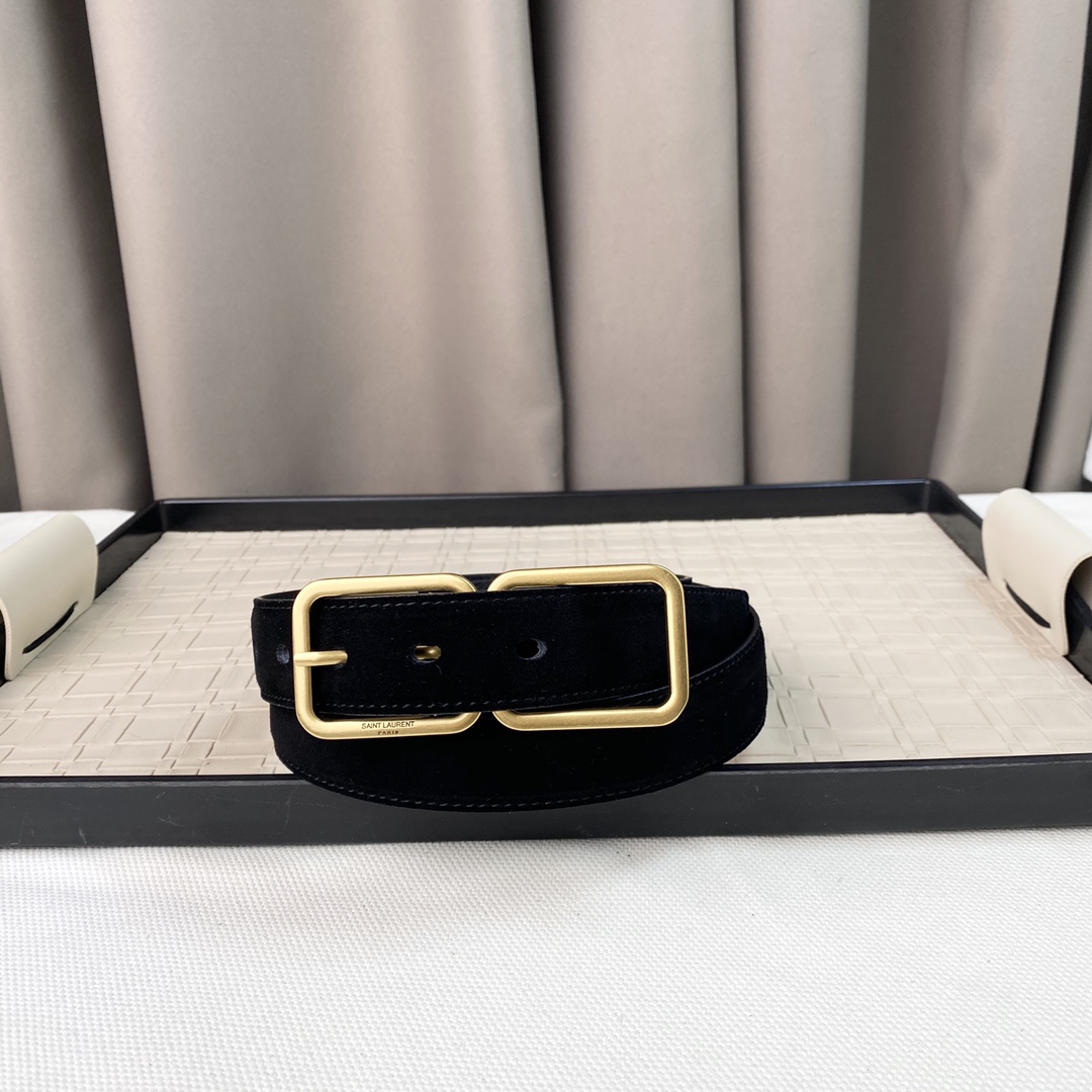 YSL Saint Laurent Leather Belts 1:1 Mirror Version