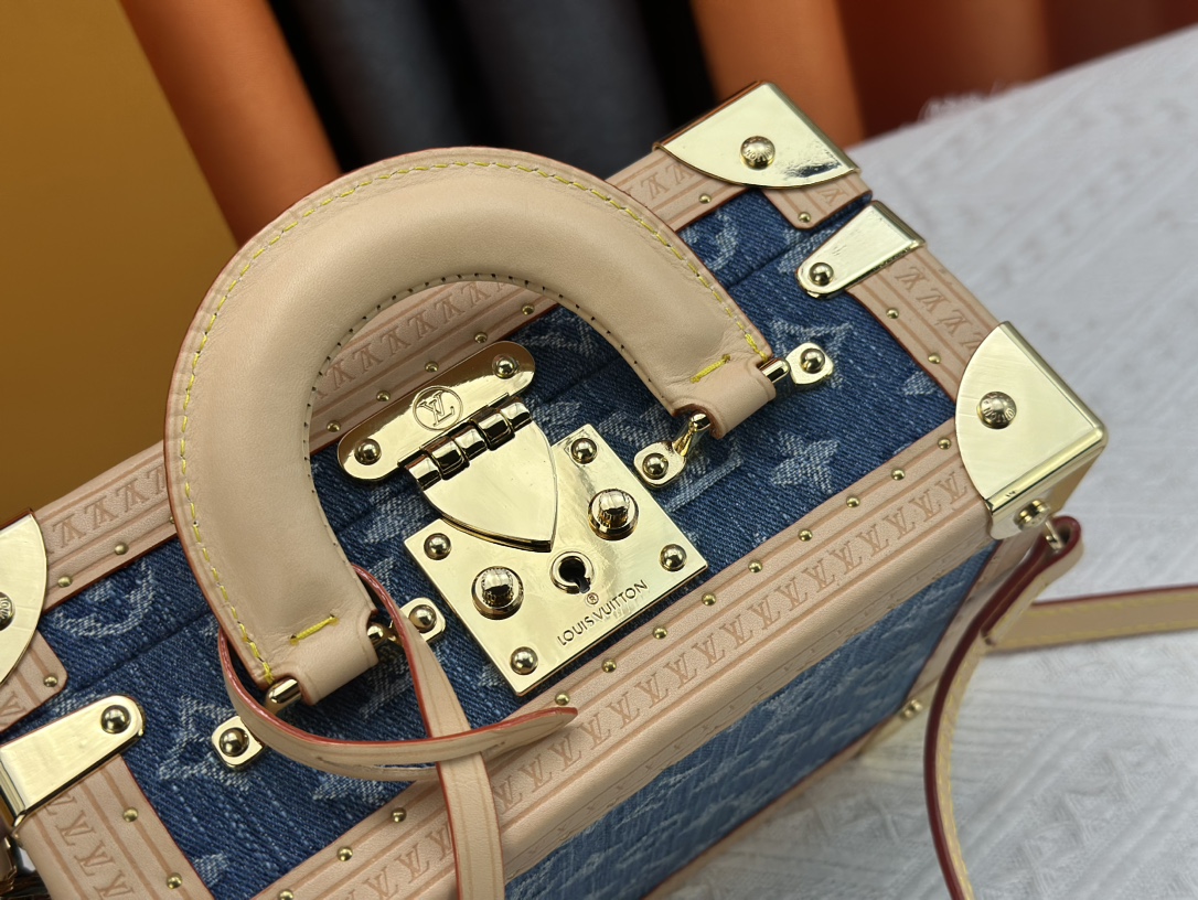 Louis Vuitton PETITE VALISE DENIM BLEU Petite Valise M24161 Shoulder Bag Handbag