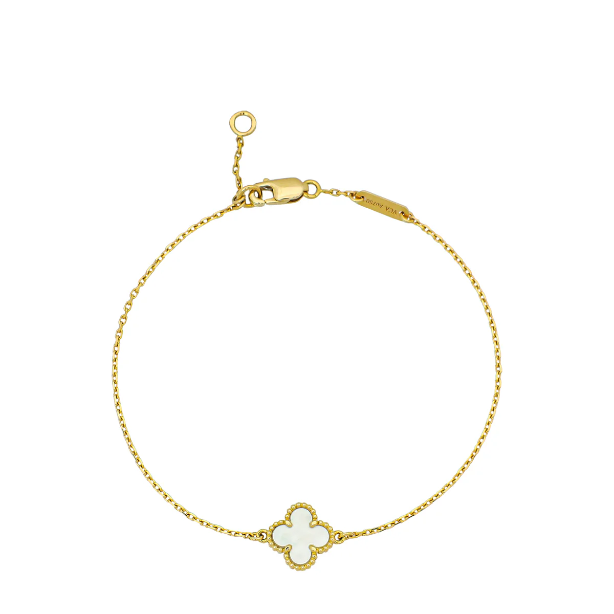 Van Cleef & Arpels 18K Yellow Gold MOP Sweet Alhambra Bracelet