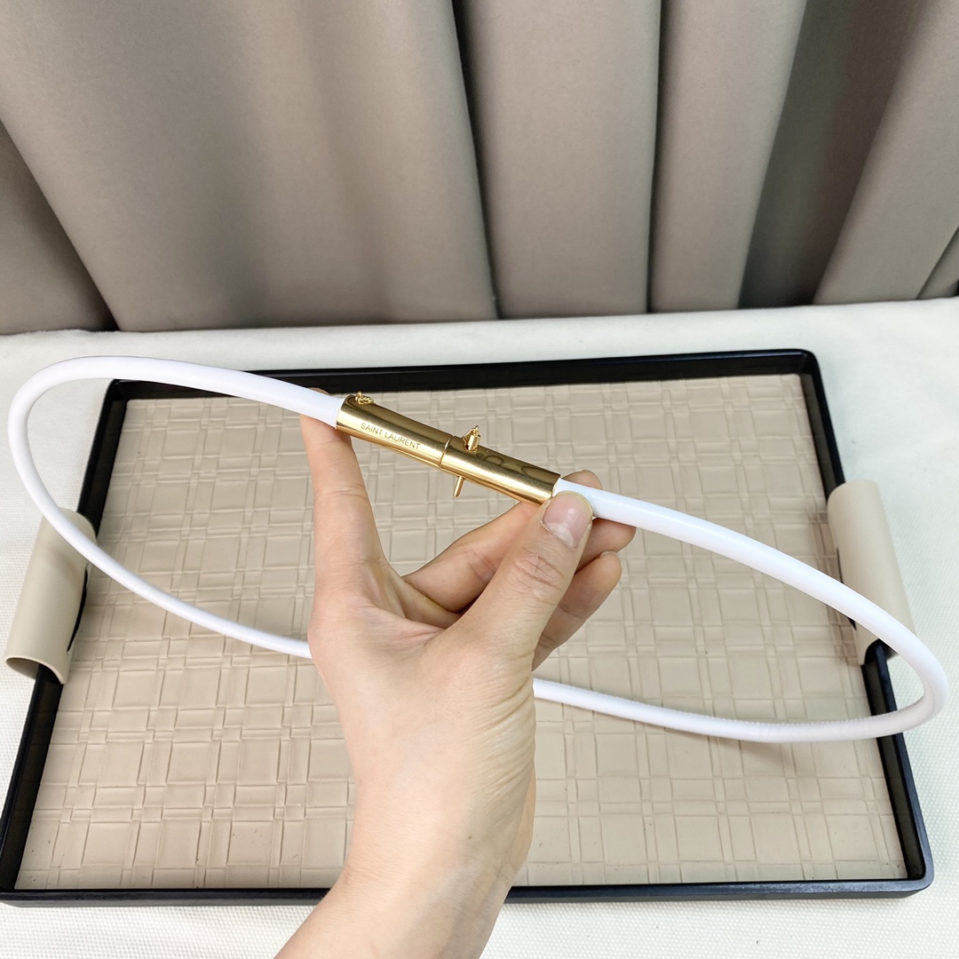 YSL Saint Laurent Leather Belts 1:1 Mirror Version