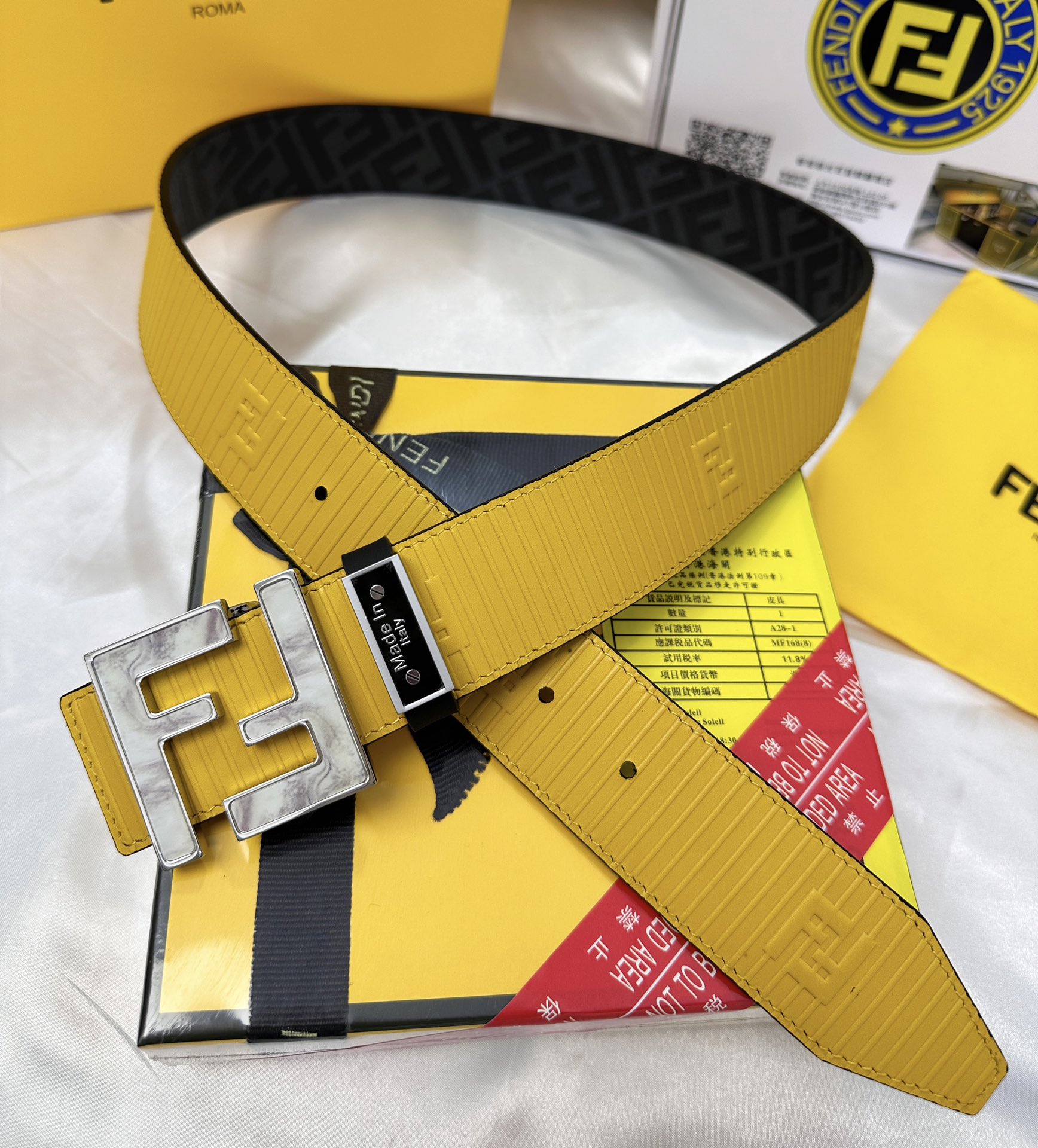 Fendi Leather Belts 1:1 Mirror Version