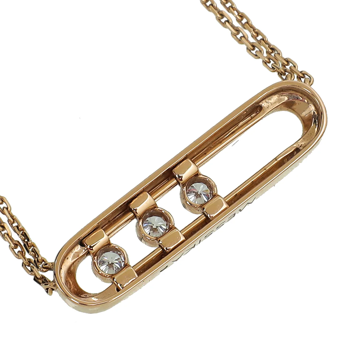 Messika 18K Rose Gold Diamonds Move Classic Pave Double Chain Necklace