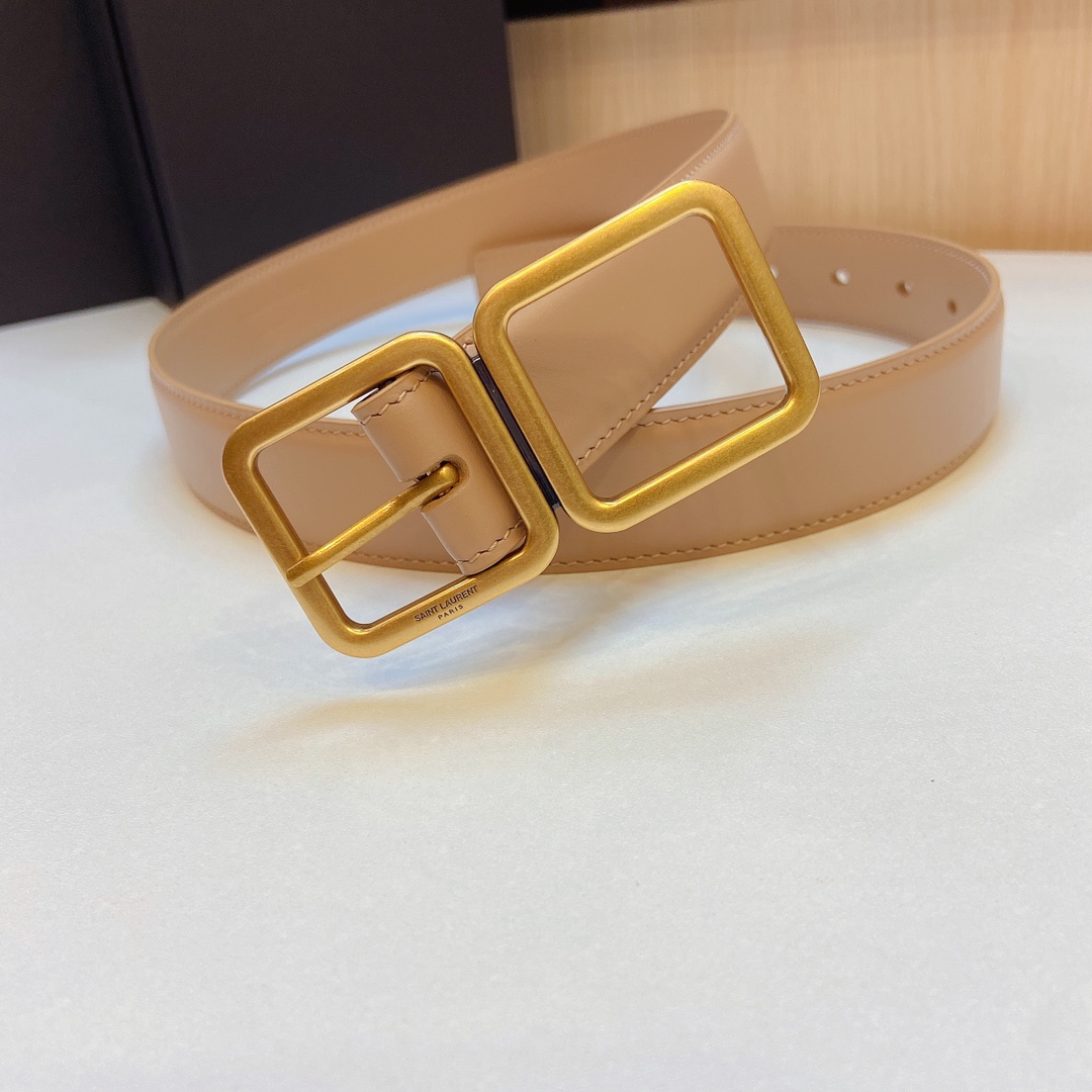 YSL Saint Laurent Leather Belts 1:1 Mirror Version