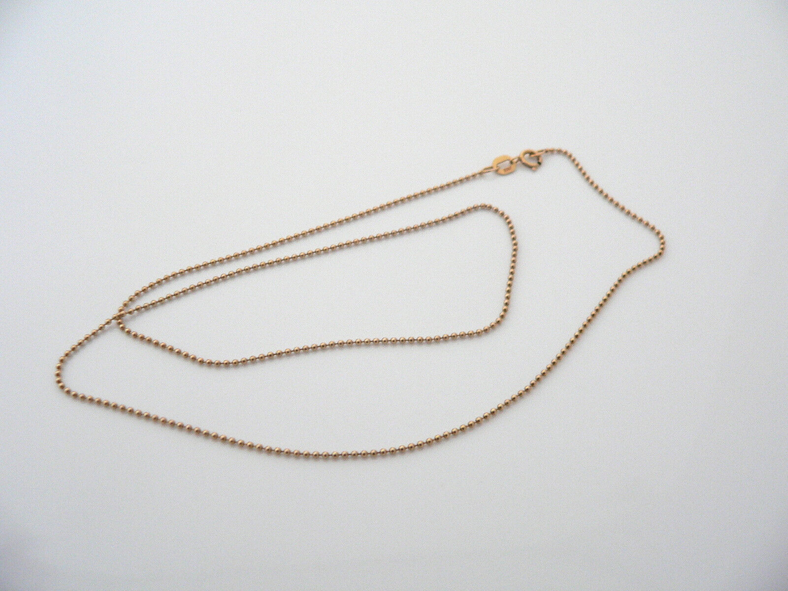 14K Gold Bead Chain Necklace for Pendants Charms Gift Love Statement