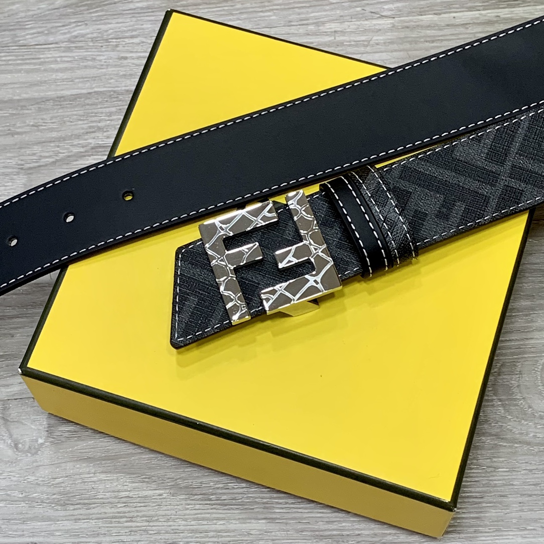Fendi Leather Belts 1:1 Mirror Version