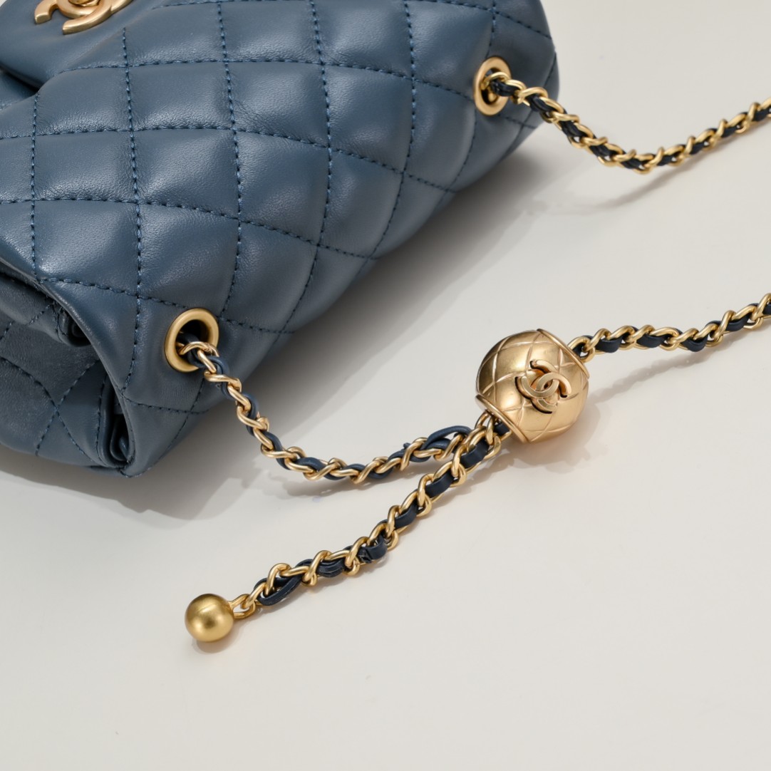 Chanel Cross Body Metal Ball Chain Shoulder Bag Handbag