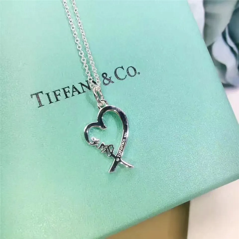 Tiffany Paloma Picasso Heart Pendant With love Letter Chain Necklace Hot Selling Jewellery Online 37721271