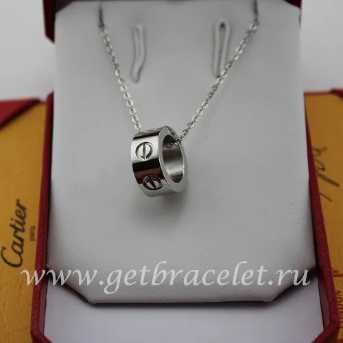 Imitation Cartier LOVE White Gold Necklace