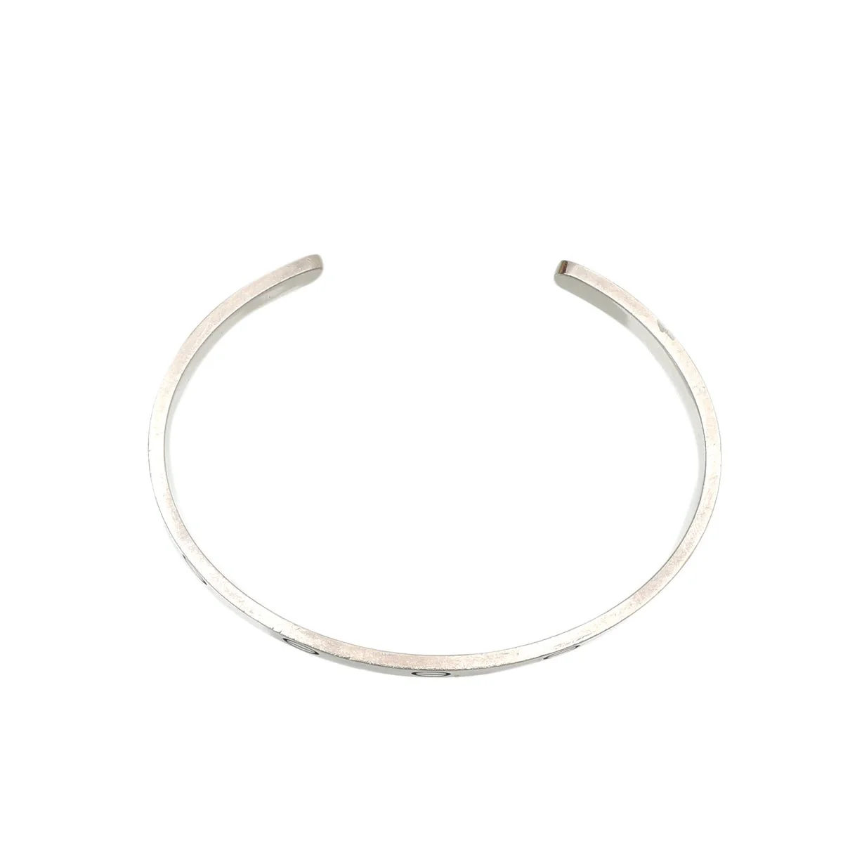 Cartier 18K White Gold Love Open Cuff Bracelet