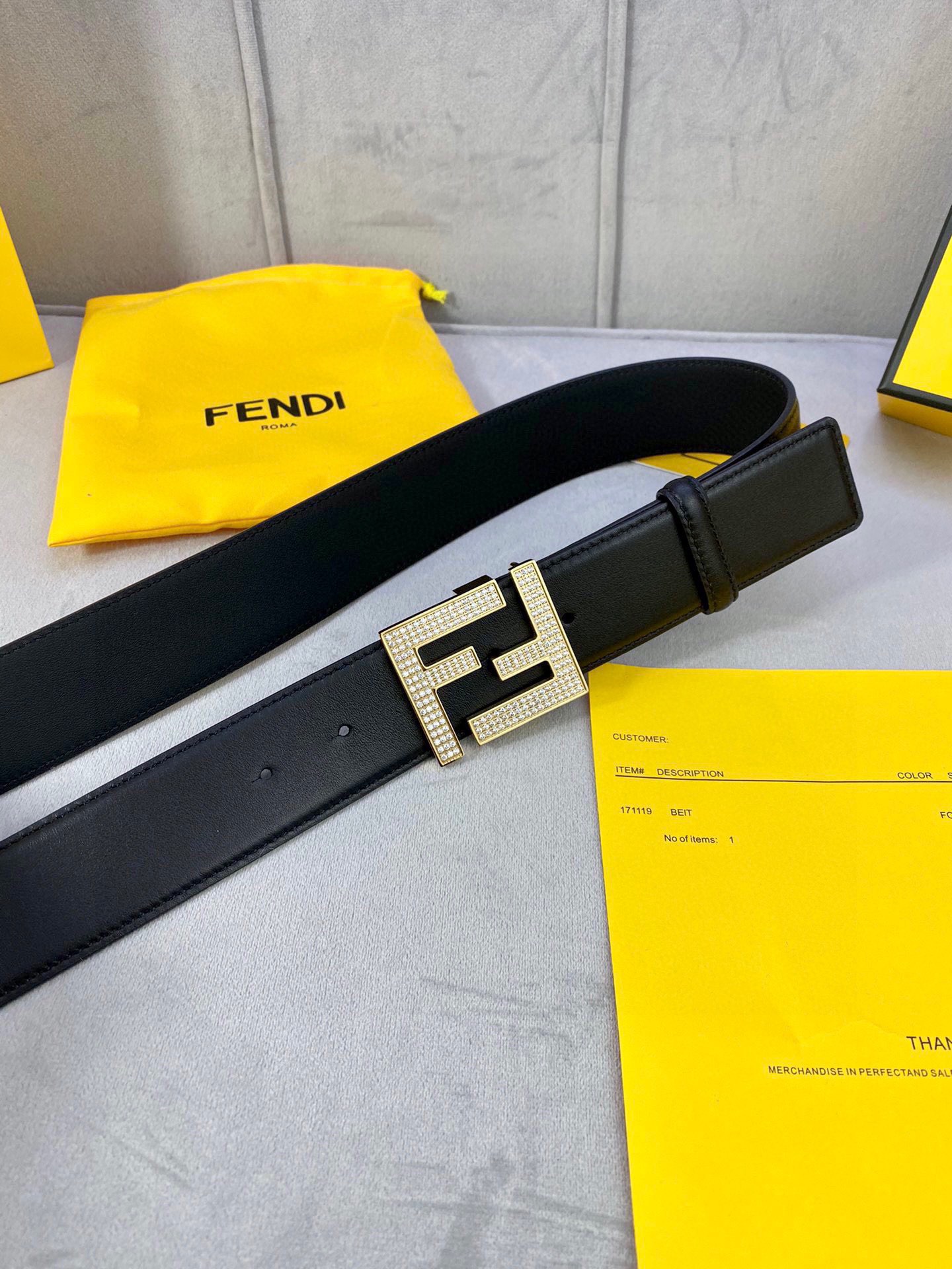 Fendi Leather Belts 1:1 Mirror Version