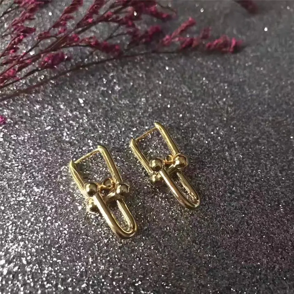 Tiffany Hardwear Link Earrings Silver/Rose Gold/Yellow Gold Personalized Birthday Gift Sale Italy 38087959/38087983