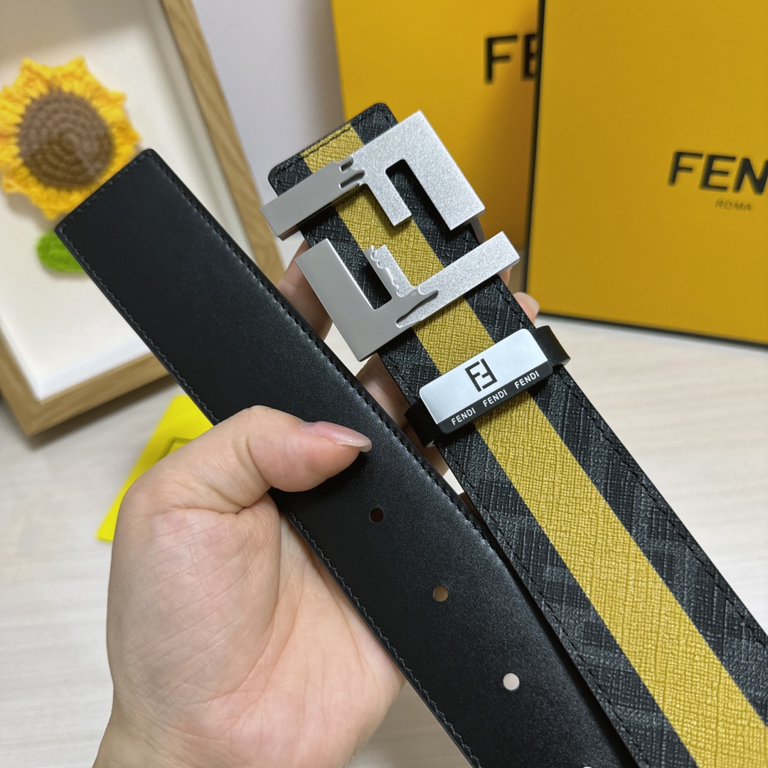 Fendi Leather Belts 1:1 Mirror Version