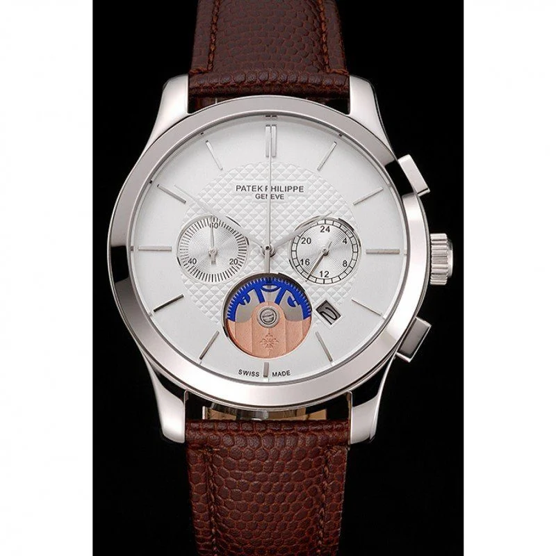 Chronograph Dial White 43 mm, Stainless Steel