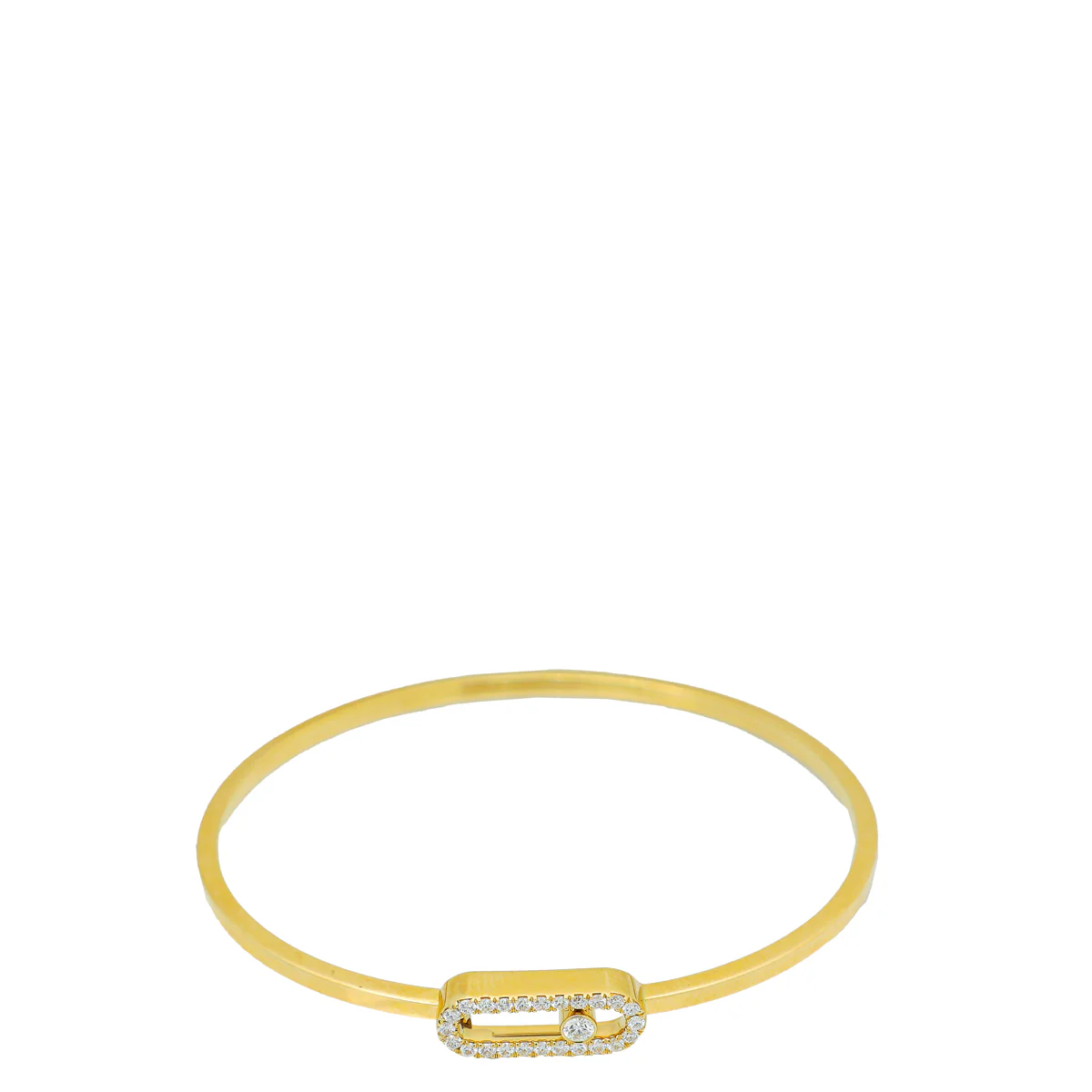 Messika 18K Yellow Gold Diamond Move Uno Pave Flex Bangle MM