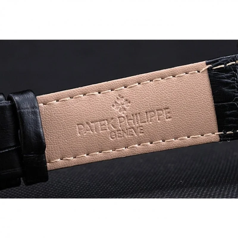 Calatrava Dial Black 42 mm, Stainless Steel