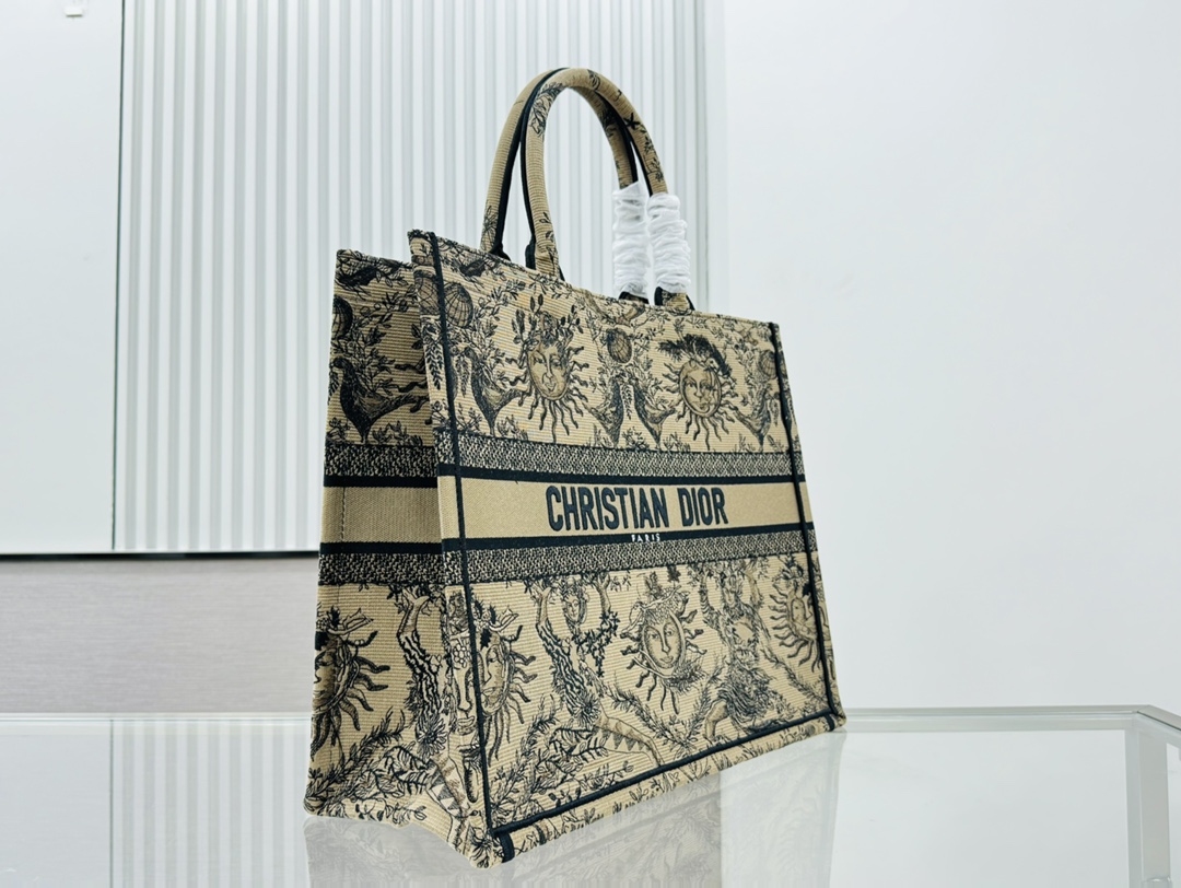 Dior Book Tote Embroider Large Shoulder Bag Handbag