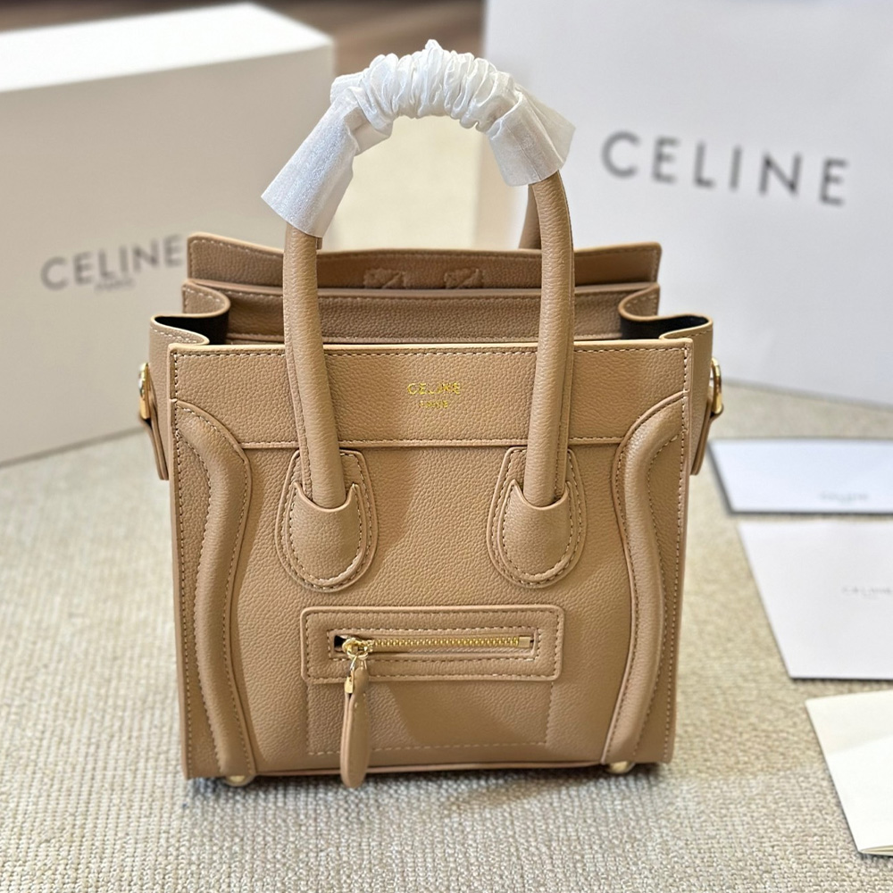 Celine Luggage Smiley leather handbag crossbody bag  (Replica)