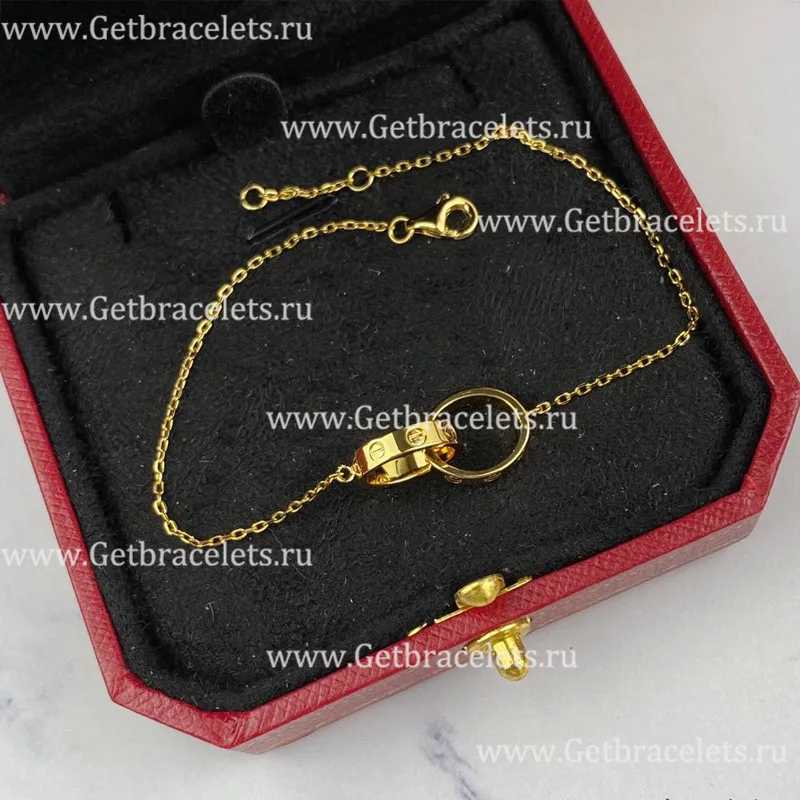 Replica Cariter Love Bracelet Yellow Gold Double Ring B6027100