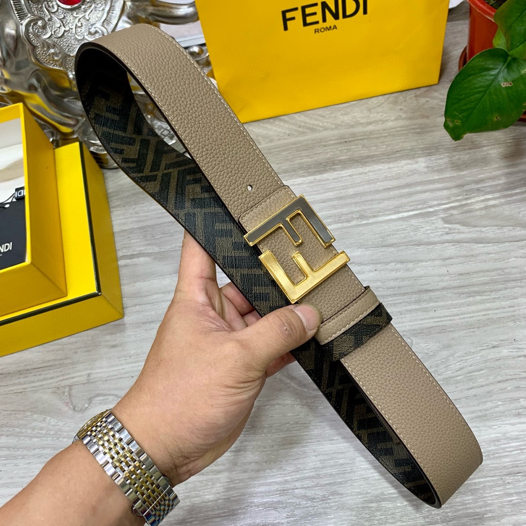 Fendi Leather Belts 1:1 Mirror Version