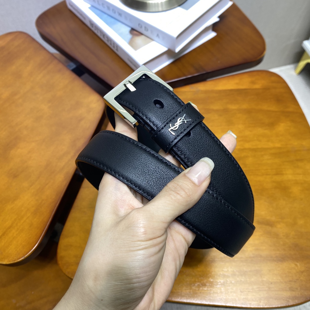 YSL Saint Laurent Leather Belts 1:1 Mirror Version