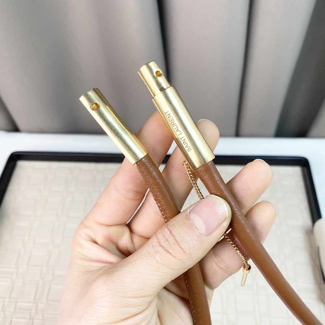 YSL Saint Laurent Leather Belts 1:1 Mirror Version