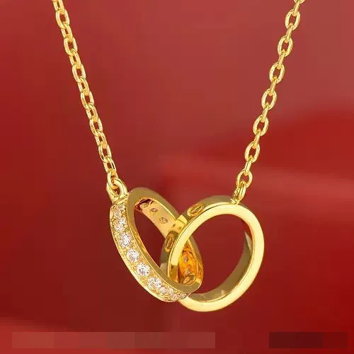 Cartier Love Necklace Yellow Gold Rings With Diamonds