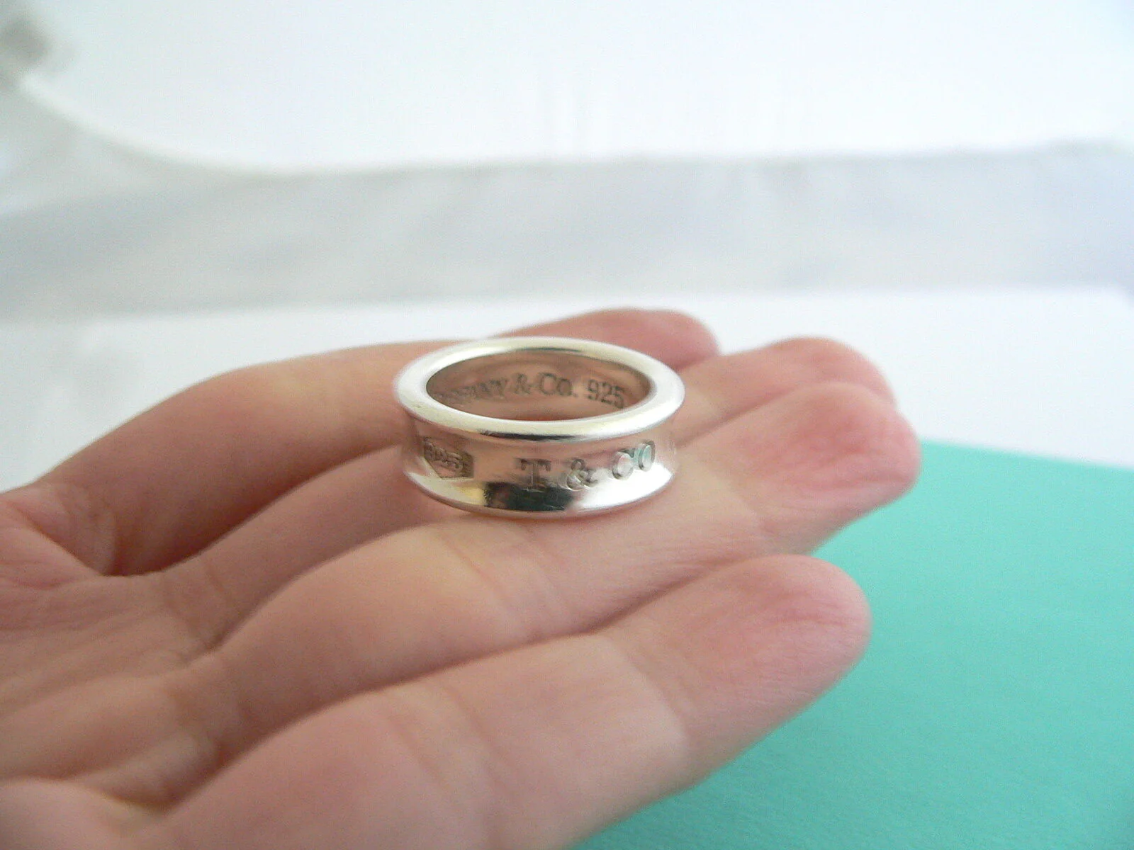 Tiffany & Co Silver Ring 1837 Circle Band Sz 5.75 Love Promise Gift Statement