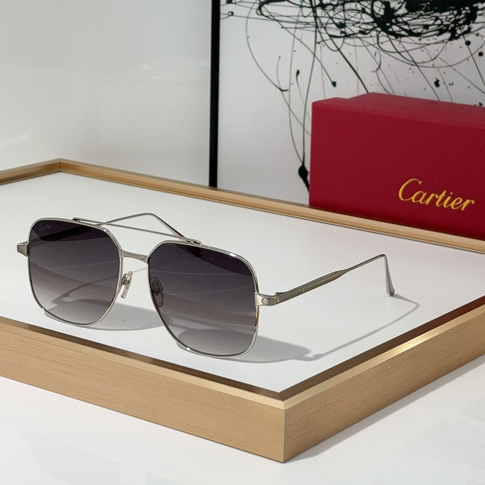 Cartier  Slim Metal Frame sunglasses Top quality （Replica）