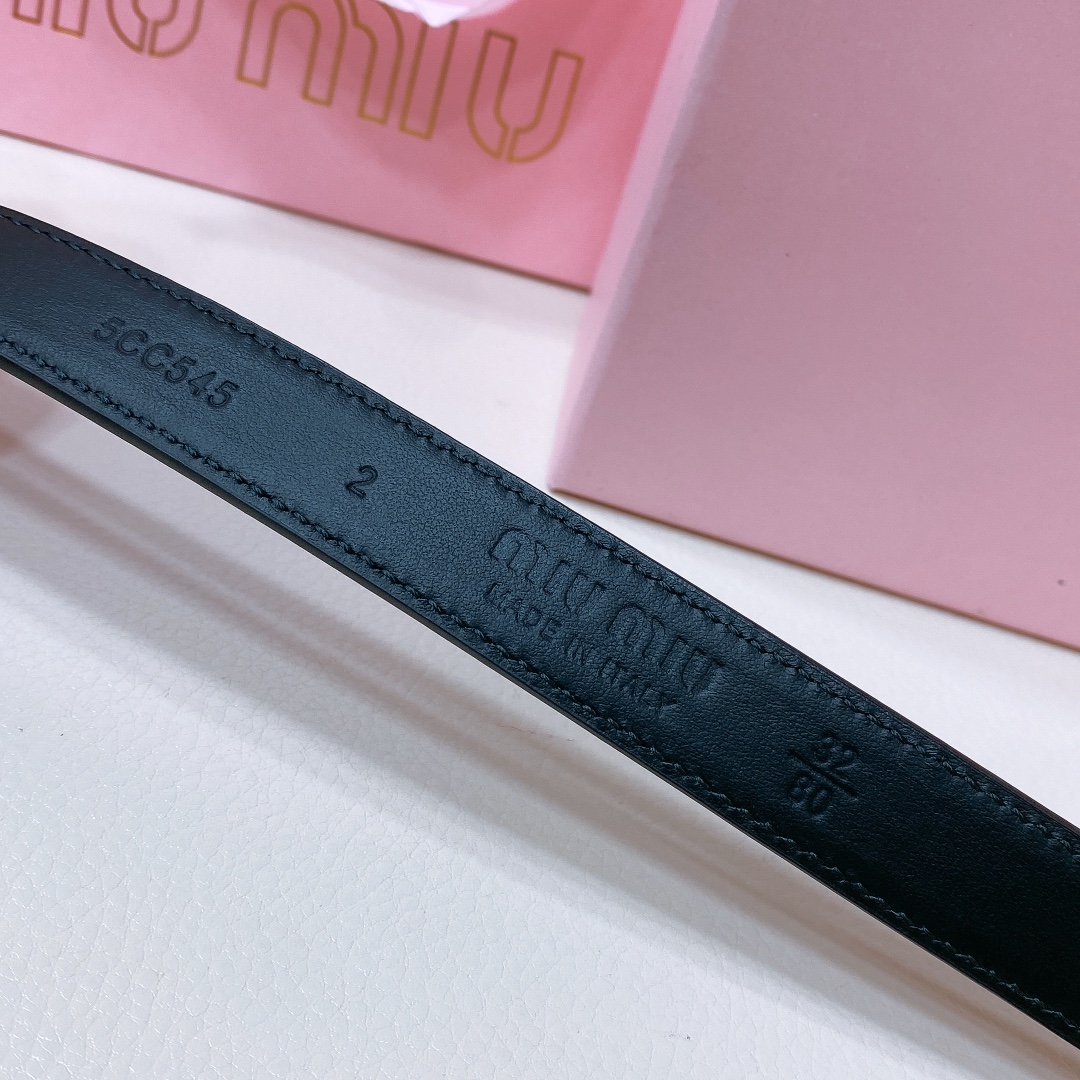 MiuMiu Leather Belts 1:1 Mirror Version