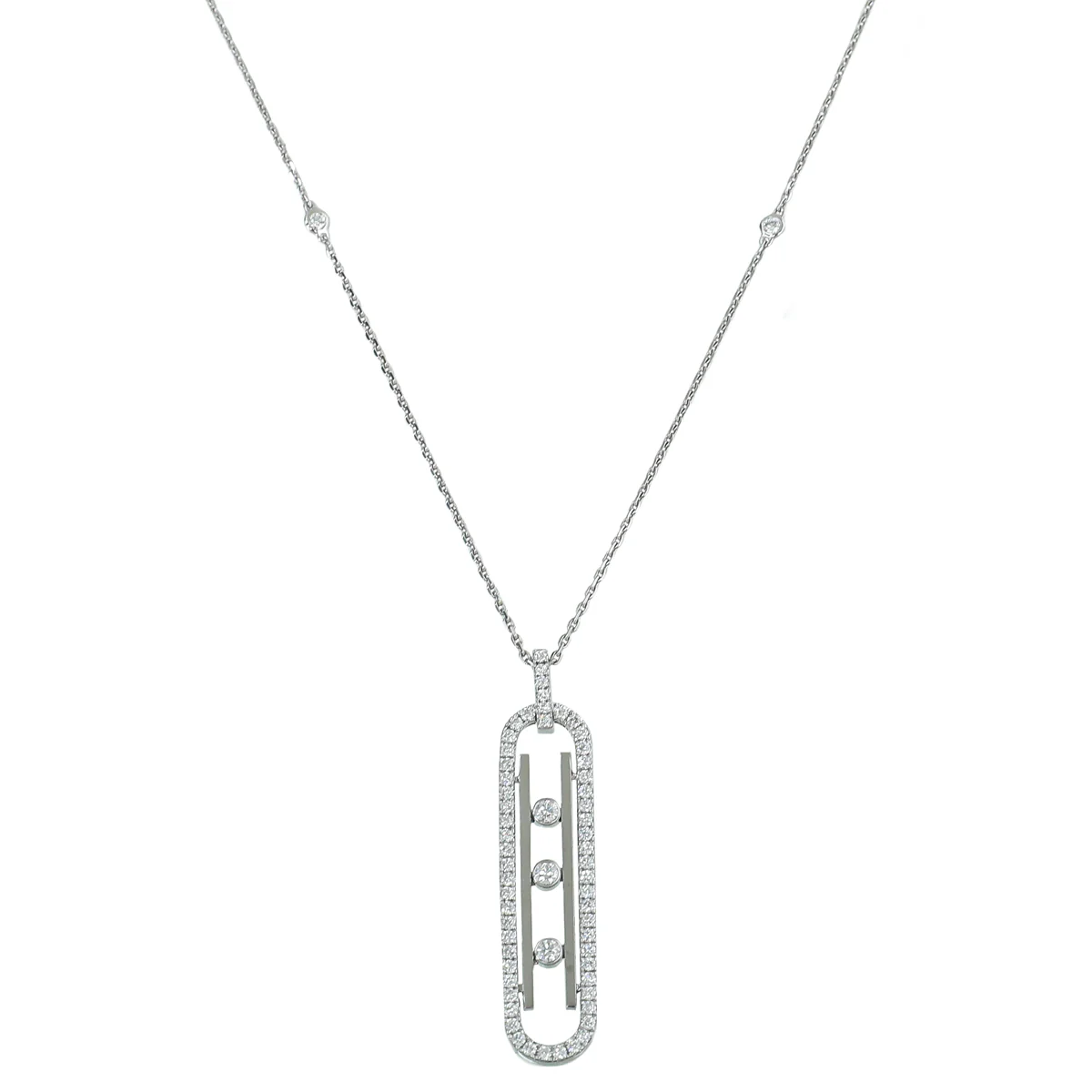 Messika 18K White Gold Diamond Move 10th PM Necklace