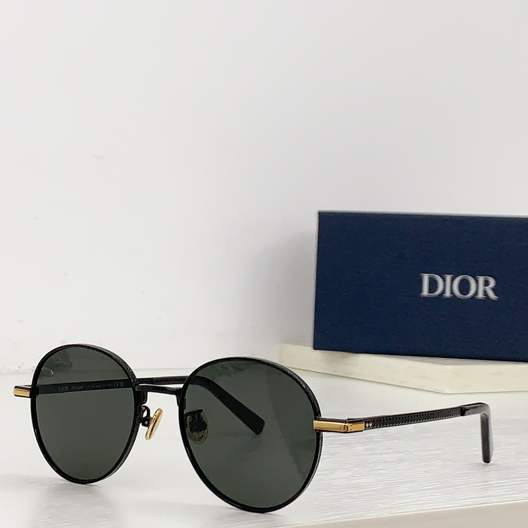 Dior Round Metal Sunglasses Top Quality (Replica）