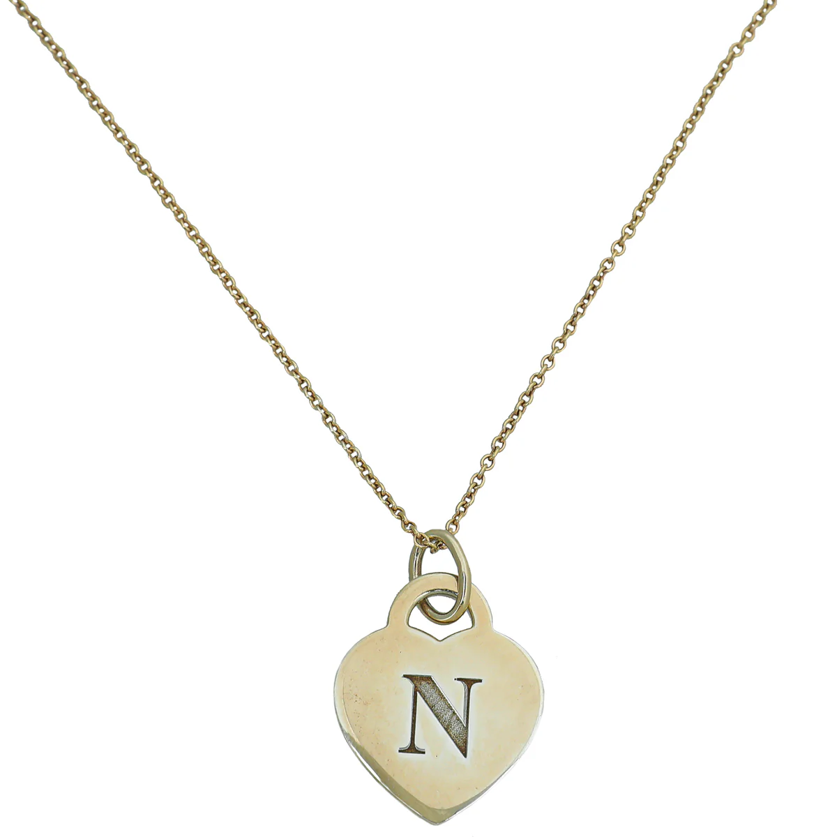 Tiffany & Co Silver Gold Plated Heart Tag 