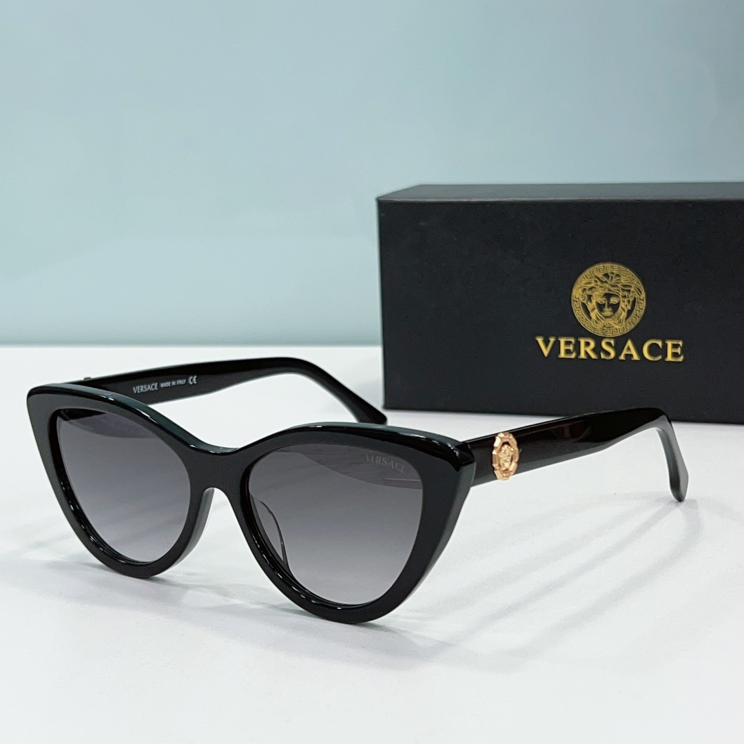 Versace  Mirror leg Logo Cat-eye Sunglasses Top Quality（Replica）