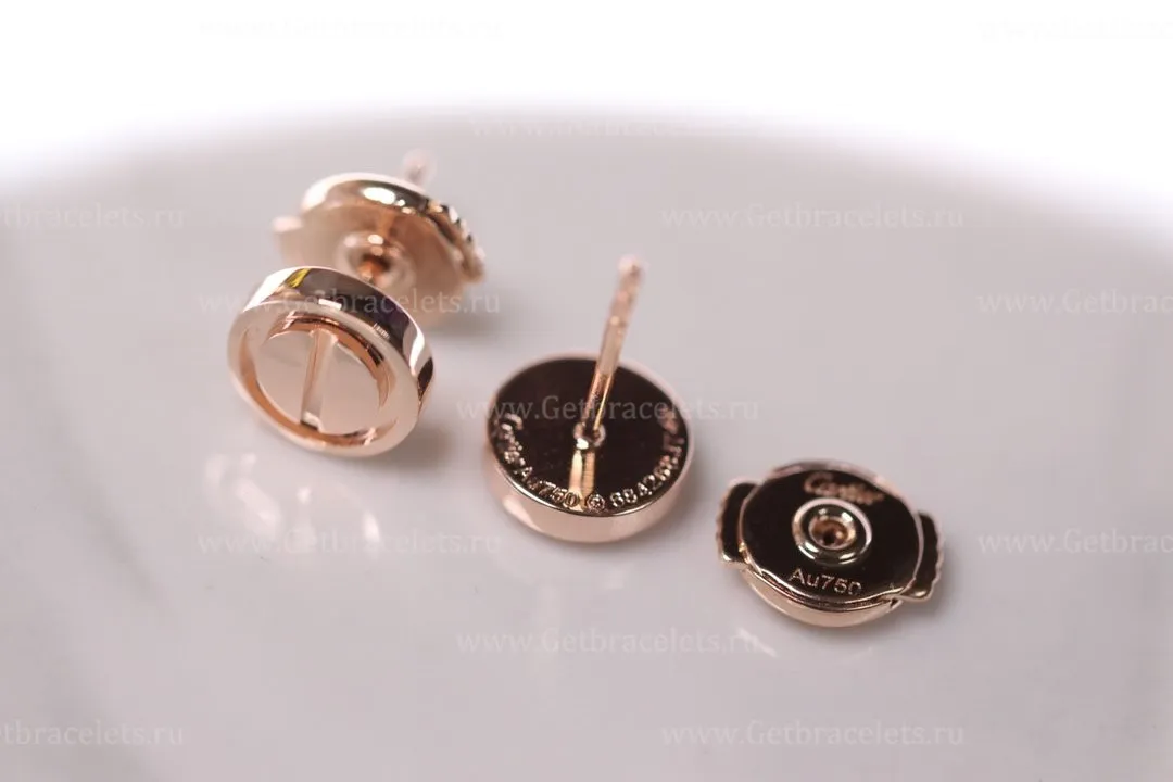 Copy Carteri Love Screw Motifs Earring Pink Gold B8301254