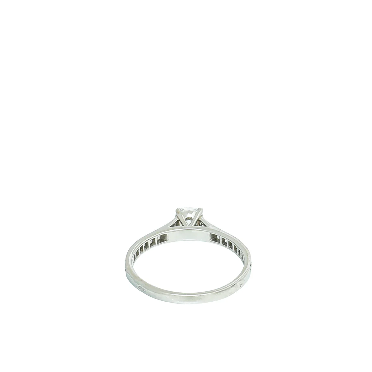 Van Cleef & Arpels Platinum Diamond Romance Solitaire EVVS2 Ring 50