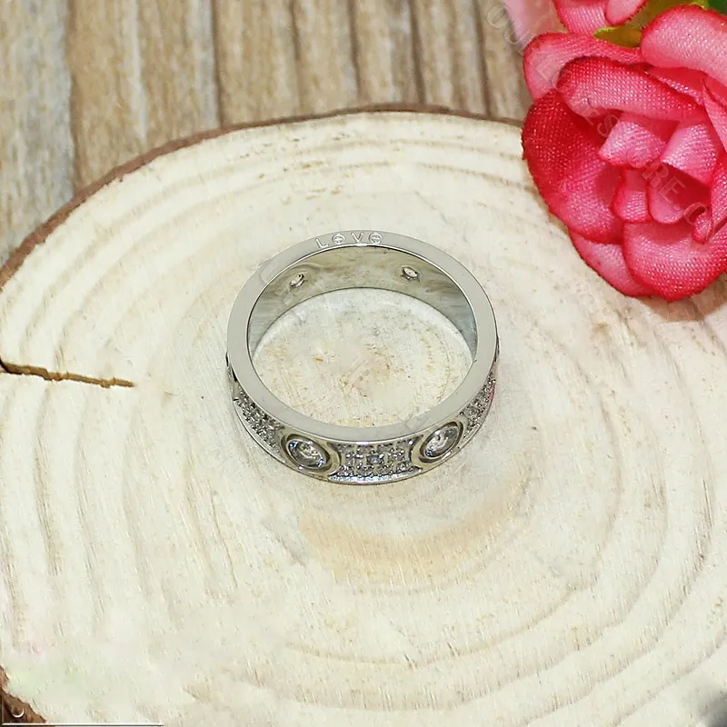 Replica Cartier Love Ring 18k White Gold Paved Diamonds With 6 Big Diamonds N4210400