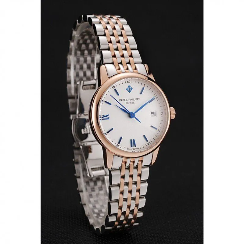 Calatrava Ladies Dial White 28 mm, Yellow Gold