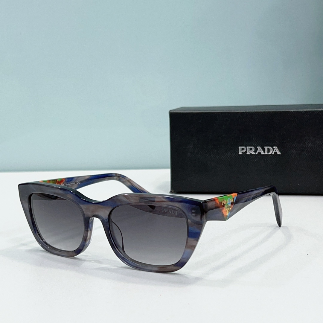 Prada Mirror leg print Logo  sunglasses Top quality （Replica）