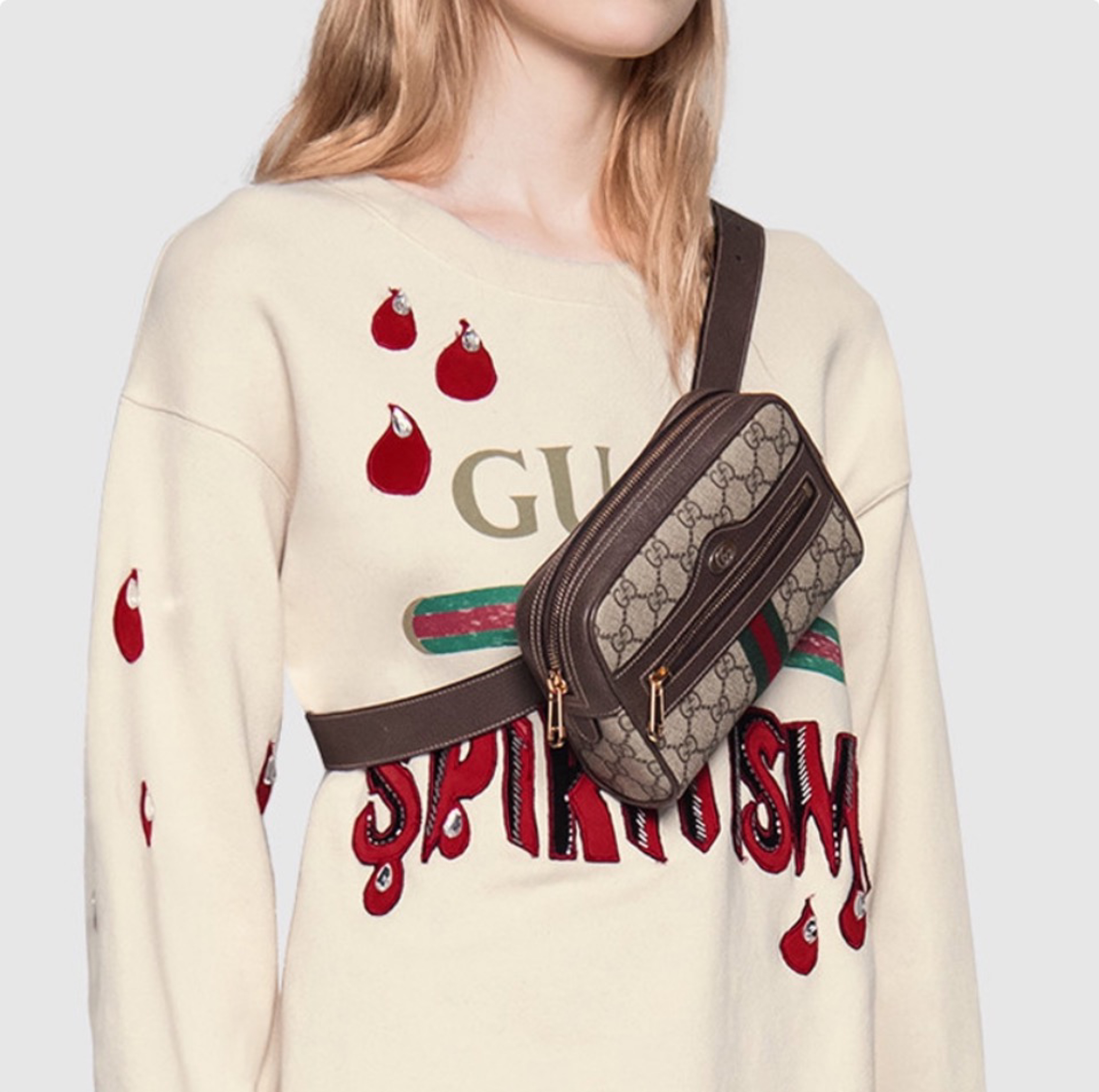 Gucci Ophidia Striped Webbing Waist Pack Belt Bag (Replica)