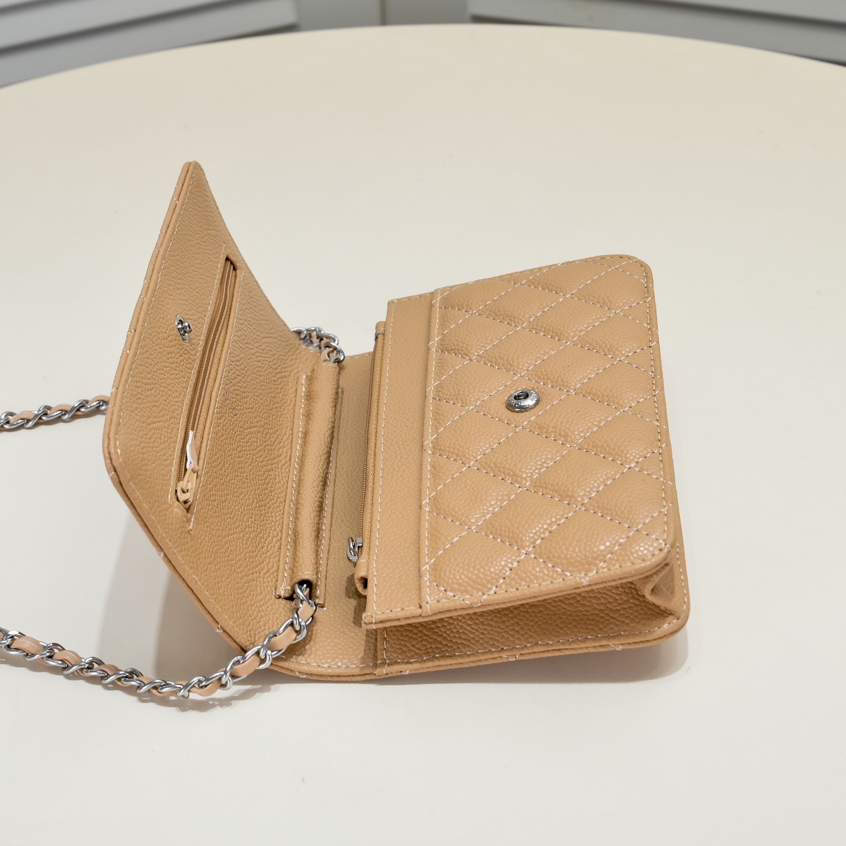 Chanel Woc Caviar Classic Silver Hardware Shoulder Bag Handbag