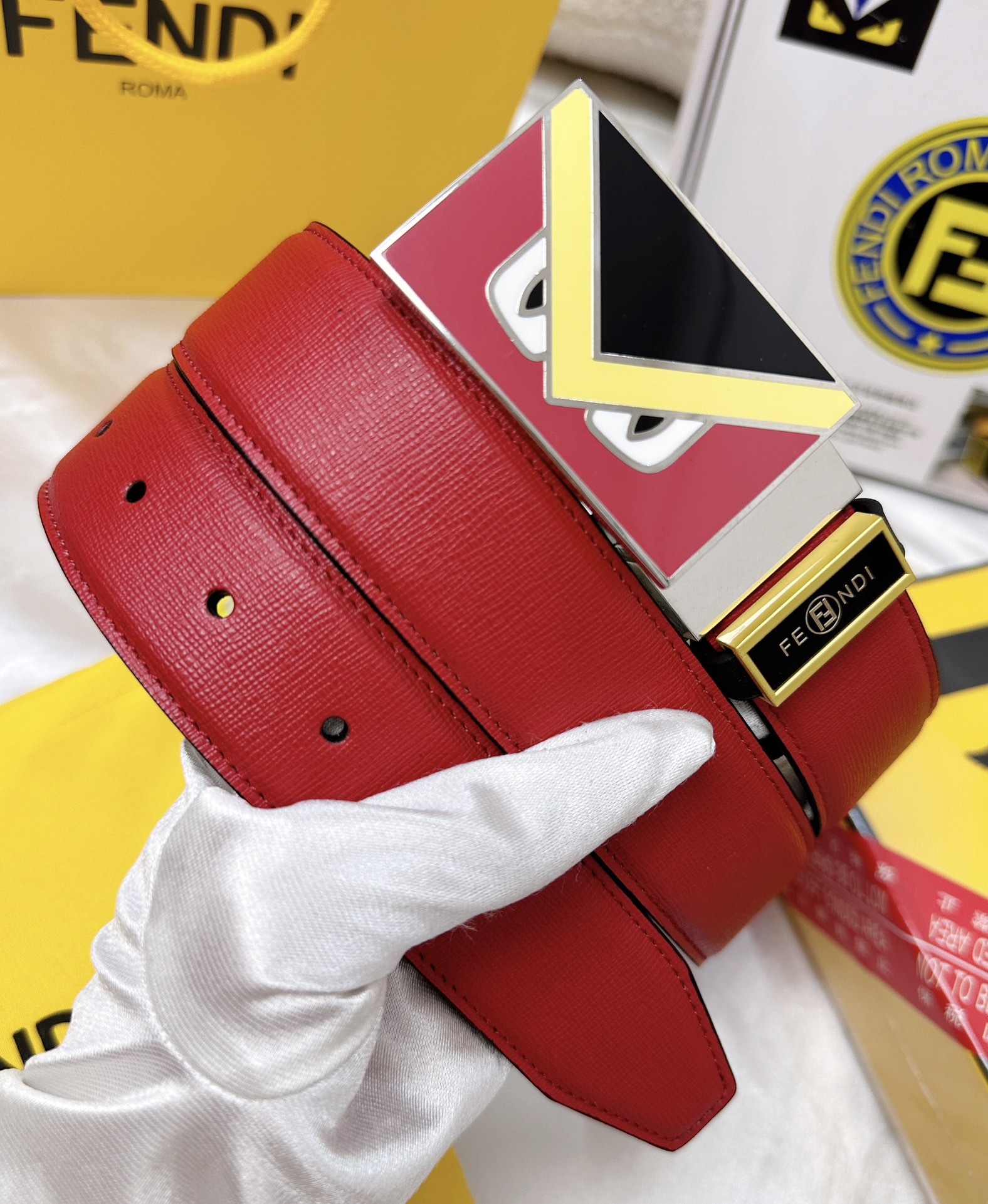 Fendi Leather Belts 1:1 Mirror Version