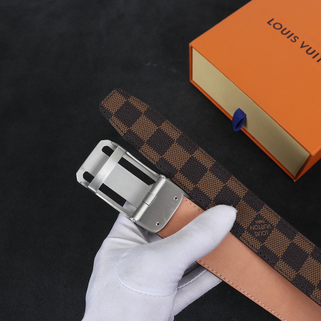 Louis Vuitton LV Leather Belts 1:1 Mirror Version