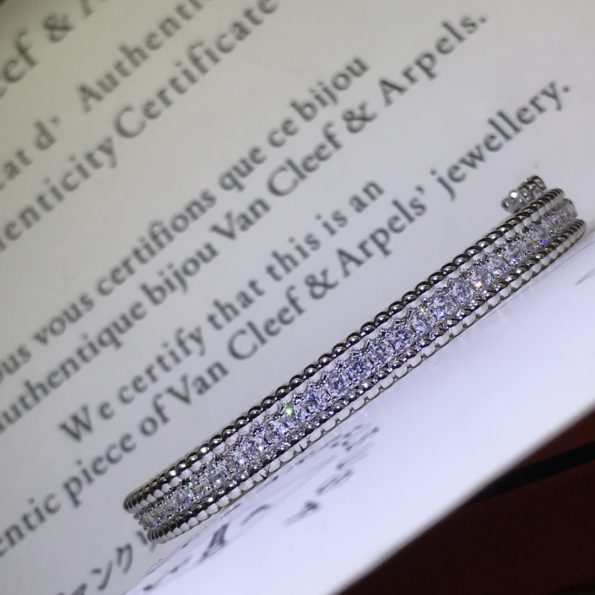 Van Cleef Bracelet Dupe, Perlee Bracelet, One Row Diamonds