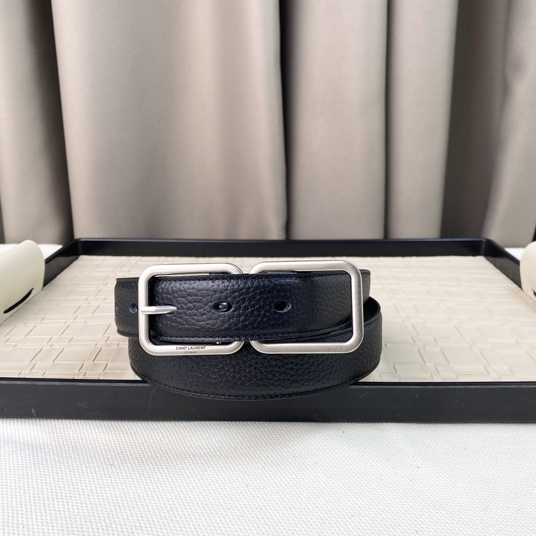 YSL Saint Laurent Leather Belts 1:1 Mirror Version