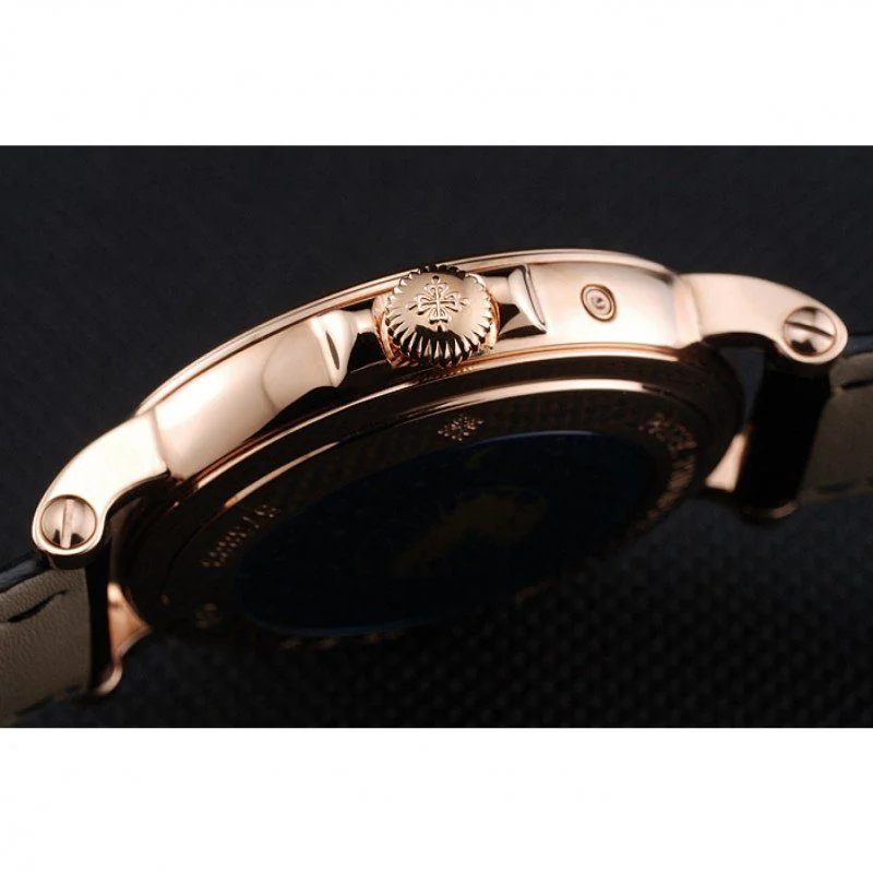 Perpetual Calendar Dial Black 40 mm, Rose Gold Plated